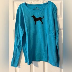 The Black Dog Blue Tee with Black Logo